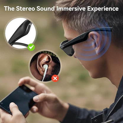 Bluetooth Smart Glasses with Built-In Speakers, Mic & UV protection