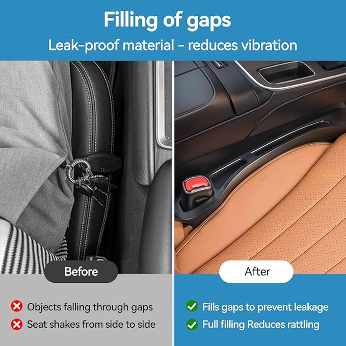 Universal Car Seat Gap Filler | Storage & Anti-Drop Design